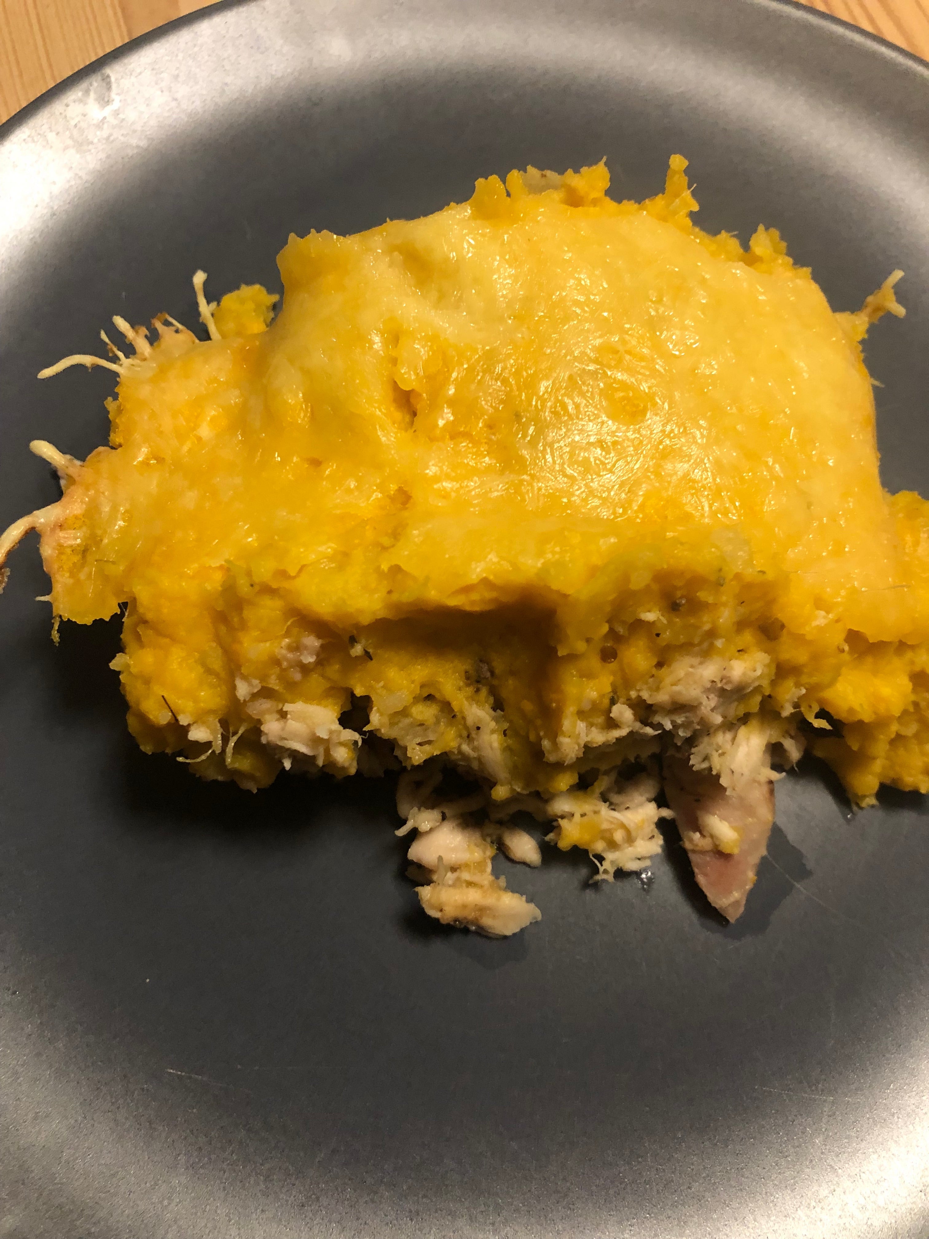 Hachis parmentier de poulet à la patate douce