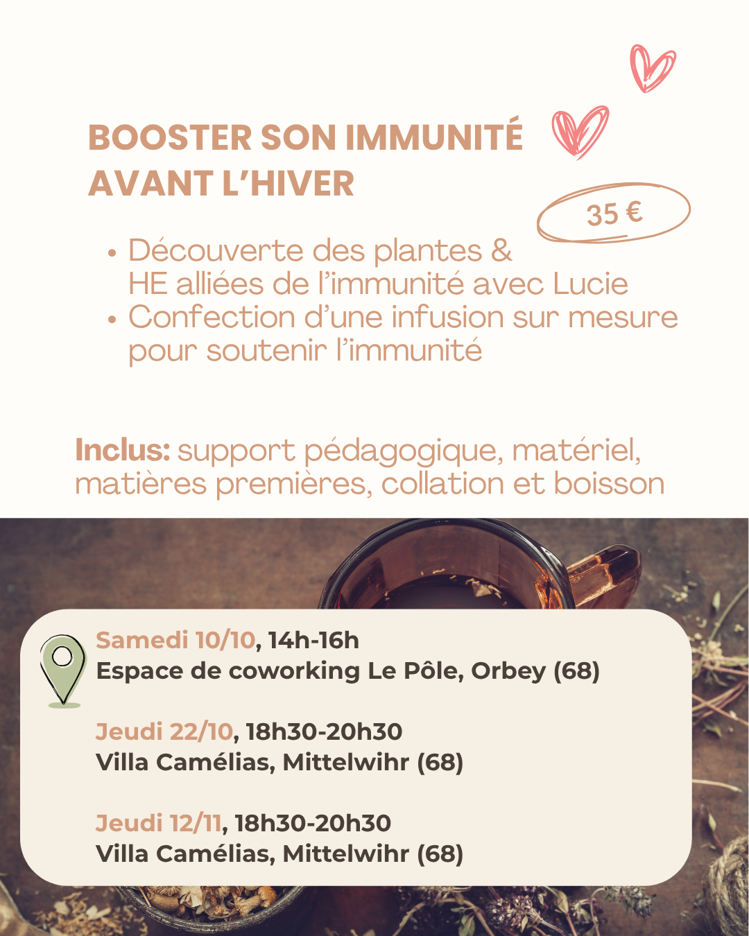 ATELIER BOOSTER SON IMMUNITÉ AVANT L'HIVER